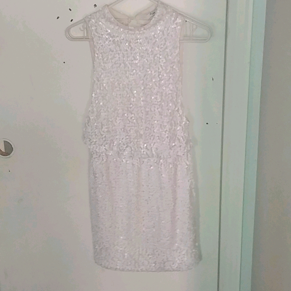 Sequin white dress